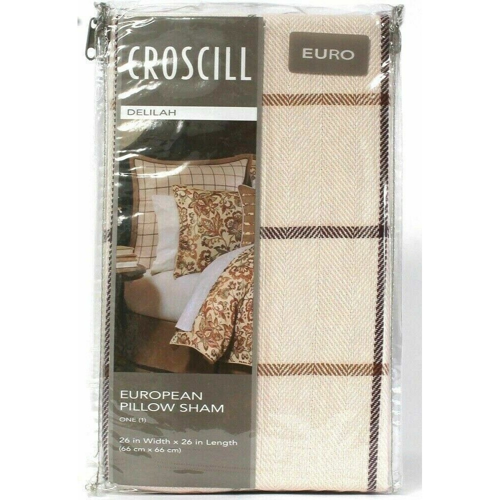 Croscill Delilah Spice Euro Pillow Shams 26x26" European Euro Sham Set of 2